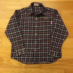 ミキハウス　130 ネルシャツ　チェックシャツ