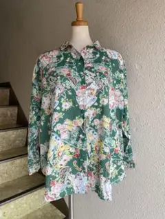 Tunic 鴨居羊子 シャツ ブラウス お花 カップ 天使