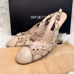 即日発送❤️Sergio Rossi リボン アーモンドトゥ 36/23~23.5