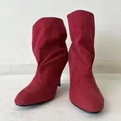 VICKY COUTURE スエード調 ショートブーツ レッド 赤 Mのサムネイル
