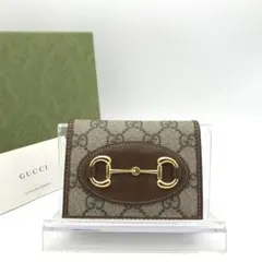 正規品　新品同様　グッチ財布　グッチホースビット　グッチGGスプリーム レザー