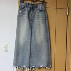 RODEO CROWN フリンジロングデニムスカート