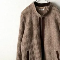 ILPRESENTE ブルゾン ケーブル編み ポケット付き ウール混 大きめ