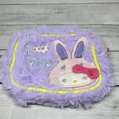 希少　ハローキティぬいぐるみみたいなポーチ　カラフルバニー