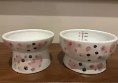 猫壱☆ハッピーダイニング 脚付 フードボウル ウォーターボウル