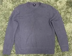 ユニクロ　ウォッシャブルミラノリブクルーネックセータ L