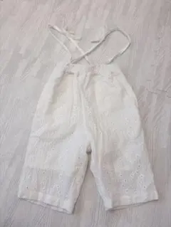 petit main ホワイト刺繍パンツ S