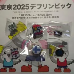 非売品　東京2025デフリンピック　6カ国　ピンバッジ