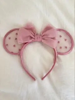 ミニーマウス　ピンク　カチューシャ