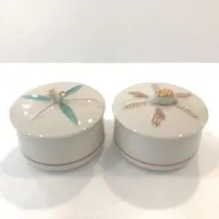 【美品】蓋付き小鉢 蓋物 保存容器 小物入れ 竹 亀 2個セット