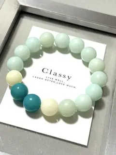 B013 爽やかブルーの菩提ビーズブレスレット