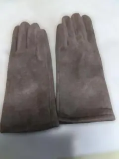 ブラウン スエード ロンググローブ