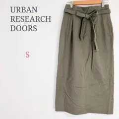 ▼アーバンリサーチドアーズ【S】ロングタイトスカート 綿100% ウエストリボン