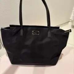 ケイトスペード　ナイロン　トートバッグ　黒　チャームおまけ