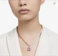 スワロフスキー　ネックレス　Teddy ピンクのサムネイル