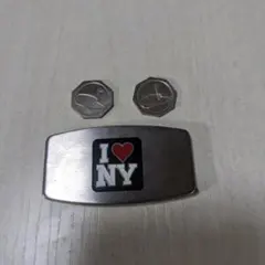 ゴルフマーカー2つ+ゴルフマーカー入れ I♡NY