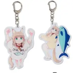 【新品・未開封】うちのねこが女の子でかわいい　キーホルダー　2個セット