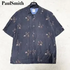 希少　PaulSmith 開襟シャツ　オープンカラーシャツ　アロハシャツ　総柄のサムネイル