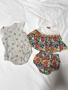 半袖ロンパース ワンピース＆ショーツのセット