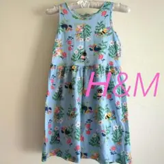 H&M ノースリーブ 女の子 ワンピース 124/140 中古 美品