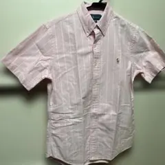 ラルフローレン（Ralph Lauren） ピンク ストライプ 半袖シャツ