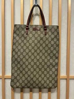 【GUCCI】トートバッグ GG柄 レザー切替 ハンドバッグ 正規品　A4収納