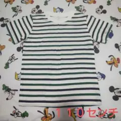 ボーダー　Ｔシャツ　半袖　１１０センチ　未使用　トップス　ホワイトのサムネイル