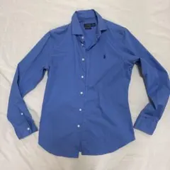 Polo Ralph Lauren スリムフィット 長袖シャツ 青
