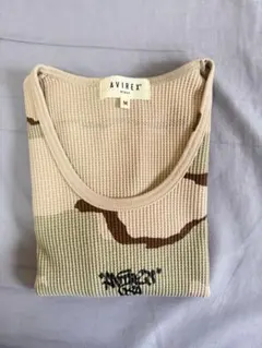 AVIREX WOMAN カモフラ柄 ワッフル 半袖Tシャツ M