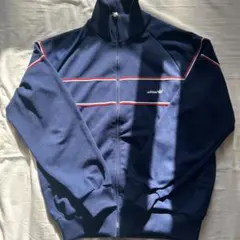 アディダストラックジャケット80s〜90s デサント社製 刺繍ロゴ  紺