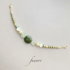 【抹茶色】-大人の華やぎ-艶まる×マット薔薇の羽織紐　着物　マグネット　フック