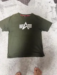 ALPHA INDUSTRIES Tシャツ カーキ 半袖 ロゴ アルファ 古着のサムネイル