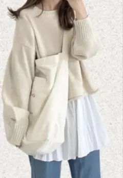 アイボリー キャミビスチェ プリーツデザインL