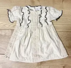 ZARA baby アイボリー フリル ワンピース 12-18ヶ月　86サイズのサムネイル