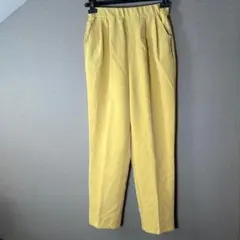 【Samansa Mos2 blue】イージーパンツ(M)黄色系 ウエストゴム
