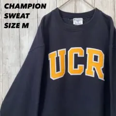 CHAMPIONチャンピオン　カレッジ切文字刺繍ロゴスエットトレーナーMネイビー