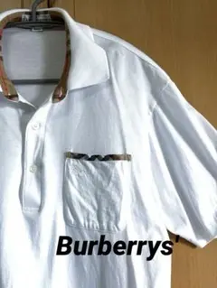 Burberrysバーバリー　ポロシャツ メンズ　半袖　チェック襟