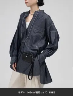 BABYLONE バビロン　即完　オーバーシャツ　ブルーのサムネイル