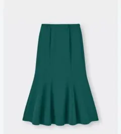 美品GU フレアスカート マーメイドスカートグリーン