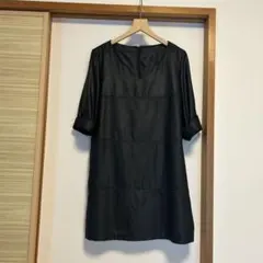 13号ブラック系　ワンピース　七分袖