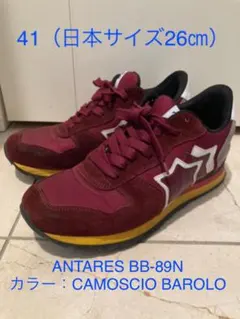 アトランティックスターズ スニーカー アンタレス　ボルドー 26㎝