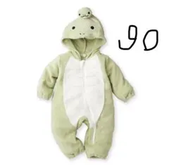 【新品未使用】干支蛇 (ヘビ)コスチューム カバーオール グリーン 90