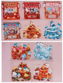 ミニカプラ♡ハーフカプラ♡お祭り屋台・スイーツ柄♡10枚セット♡まとめ売り♡