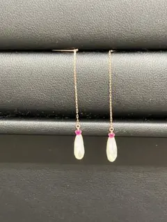 k10 オパール ダイヤモンド バタフライ ピアス - メルカリ