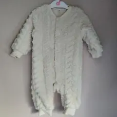 フリースロンパース 90cm クリーム色