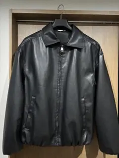 ZARA 黒 レザーボンバージャケット Mサイズ