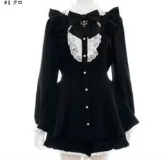 Secret Honey アクセサリーリボンレースフリルセットアップ ブラック