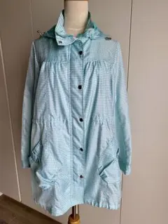 未使用　トップバリュ　チェック柄　取り外し可能フード付　レインコート