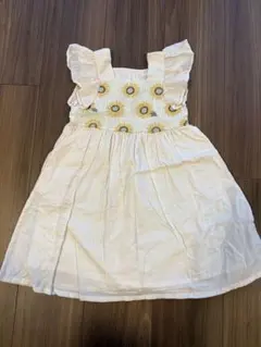 petit main ひまわり柄　ワンピース　ドレス　110cm