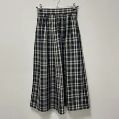UNITED ARROWS マドラスチェック ギャザースカート ブラック 38